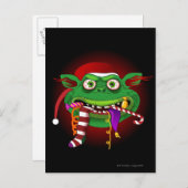 Gremlin Eating Candy Postkarte (Vorne/Hinten)