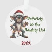 Gremlin Naughty List Ornament (Vorderseite)
