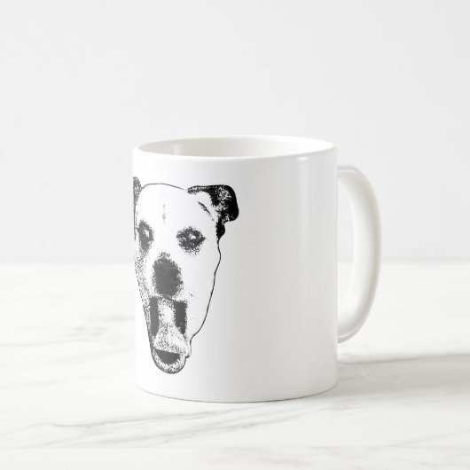 Gremlin Pup in Schwarz & Weiß Kaffeetasse (VorderseiteRechts)