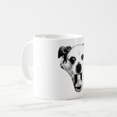 Gremlin Pup in Schwarz & Weiß Kaffeetasse (Vorderseite Links)
