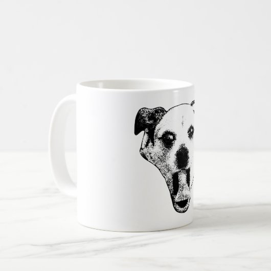 Gremlin Pup in Schwarz & Weiß Kaffeetasse (Vorderseite Links)