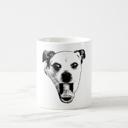 Gremlin Pup in Schwarz & Weiß Kaffeetasse (Mittel)