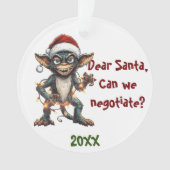 Gremlin Santa Negotiations Ornament (Vorderseite)