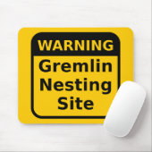 Gremlin Warning Mousepad (Mit Mouse)