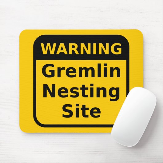 Gremlin Warning Mousepad (Mit Mouse)
