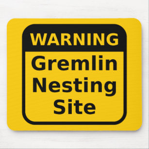 Gremlin Warning Mousepad