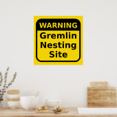 Gremlin Warning Poster (Küche)
