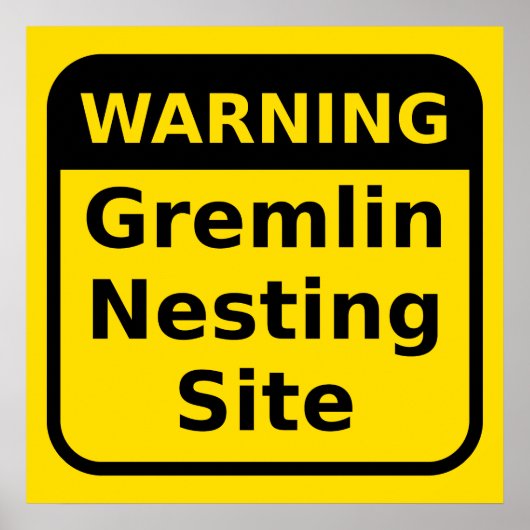 Gremlin Warning Poster (Vorne)