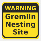 Gremlin Warning Sticker (Vorderseite)