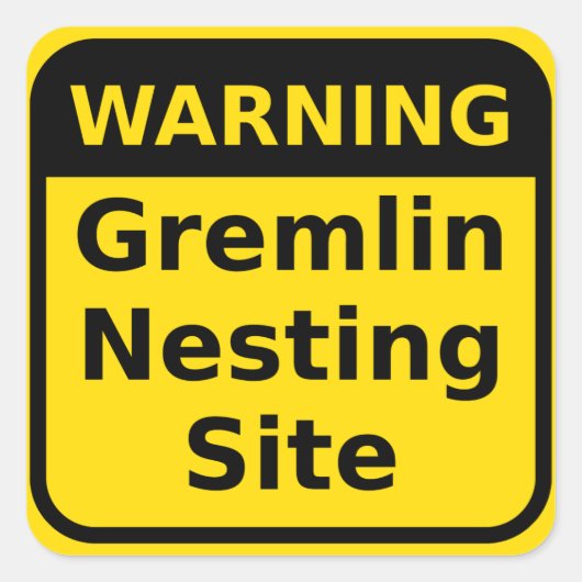Gremlin Warning Sticker (Vorderseite)