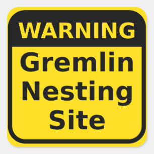 Gremlin Warning Sticker