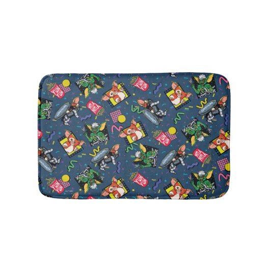 Gremlins™ 80er Retrowave-Muster Badematte (Vorderseite)