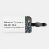 Gremlins™ 80er Retrowave-Muster Gepäckanhänger (Rückseite horizontal)