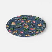 Gremlins™ 80er Retrowave-Muster Pappteller (Schrägansicht)