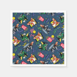Gremlins™ 80er Retrowave-Muster Serviette