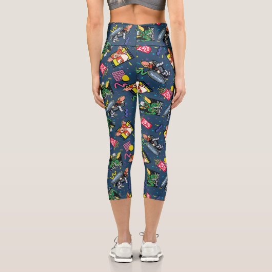 Gremlins™ 80's Retrowave Pattern Capri Leggings (Rückseite)
