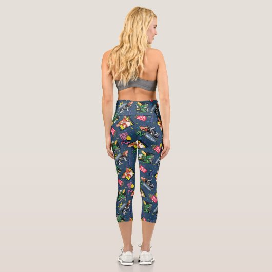 Gremlins™ 80's Retrowave Pattern Capri Leggings (Rückseite)