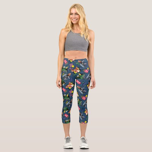 Gremlins™ 80's Retrowave Pattern Capri Leggings (Vorderseite)