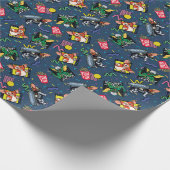 Gremlins™ 80's Retrowave Pattern Geschenkpapier (Ecke)