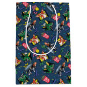 Gremlins™ 80's Retrowave Pattern Mittlere Geschenktüte (Vorderseite)