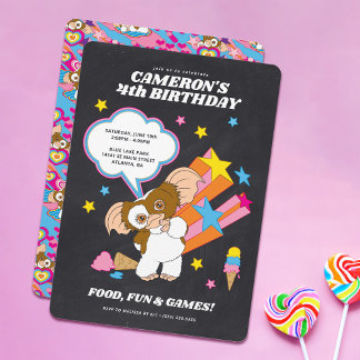 Gremlins | Gizmo Chalkboard Geburtstag Einladung