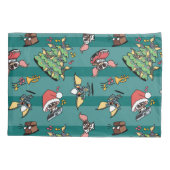 Gremlins | Niedliches Comic Weihnachtsmuster Kissenbezug (Rückseite)