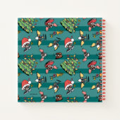 Gremlins | Niedliches Comic Weihnachtsmuster Notizblock (Rückseite)