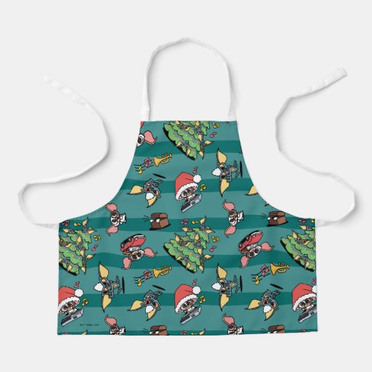 Gremlins | Niedliches Comic Weihnachtsmuster Schürze (Vorderseite)