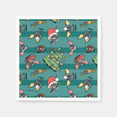 Gremlins | Niedliches Comic Weihnachtsmuster Serviette (Vorderseite)