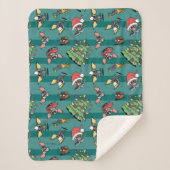 Gremlins | Niedliches Comic Weihnachtsmuster Sherpadecke (Vorderseite)