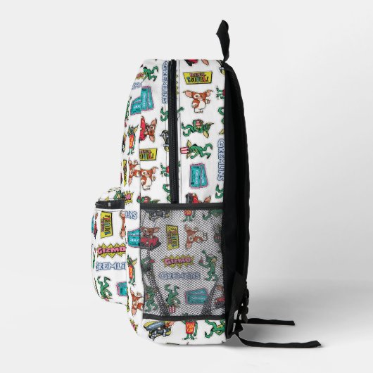 Gremlins™ Sticker Fun Pattern Bedruckter Rucksack (Rechts)