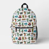 Gremlins™ Sticker Fun Pattern Bedruckter Rucksack (Vorderseite)
