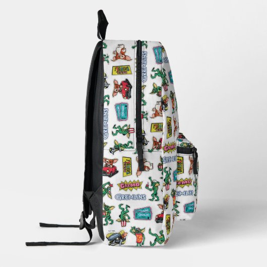 Gremlins™ Sticker Fun Pattern Bedruckter Rucksack (Links)