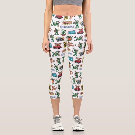 Gremlins™ Sticker Fun Pattern Capri Leggings (Vorderseite)