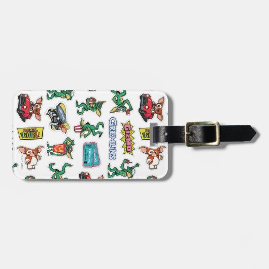 Gremlins™ Sticker Fun Pattern Gepäckanhänger (Vorderseite horizontal)