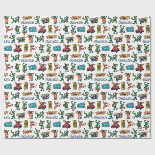 Gremlins™ Sticker Fun Pattern Geschenkpapier (Flach)