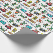 Gremlins™ Sticker Fun Pattern Geschenkpapier (Ecke)