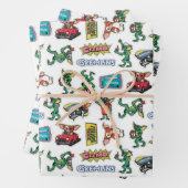 Gremlins™ Sticker Fun Pattern Geschenkpapier Set (Beispiel)