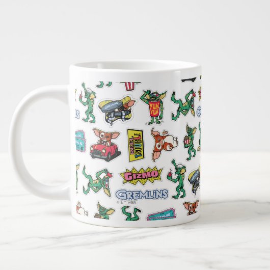 Gremlins™ Sticker Fun Pattern Jumbo-Tasse (Links)