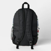 Gremlins™ Sticker-Spaß-Muster Bedruckter Rucksack (Rückseite)