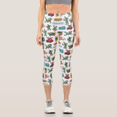 Gremlins™ Sticker-Spaß-Muster Capri Leggings (Vorderseite)