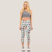 Gremlins™ Sticker-Spaß-Muster Capri Leggings (Vorderseite)
