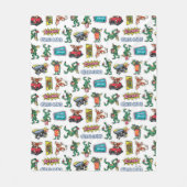 Gremlins™ Sticker-Spaß Muster Fleecedecke (Vorderseite)