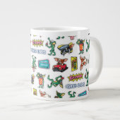 Gremlins™ Sticker-Spaß-Muster Jumbo-Tasse (Vorderseite Rechts)