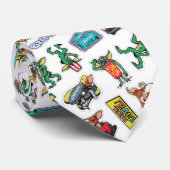 Gremlins™ Sticker-Spaß Muster Krawatte (Gerollt)