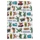Gremlins™ Sticker-Spaß-Muster Mittlere Geschenktüte (Vorderseite)