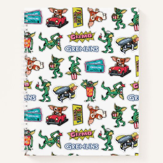 Gremlins™ Sticker-Spaß-Muster Notizblock (Vorderseite)