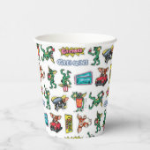 Gremlins™ Sticker-Spaß-Muster Pappbecher (Rechts)