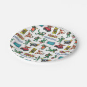 Gremlins™ Sticker-Spaß-Muster Pappteller (Schrägansicht)