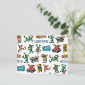 Gremlins™ Sticker-Spaß-Muster Postkarte (Stehend Vorderseite)